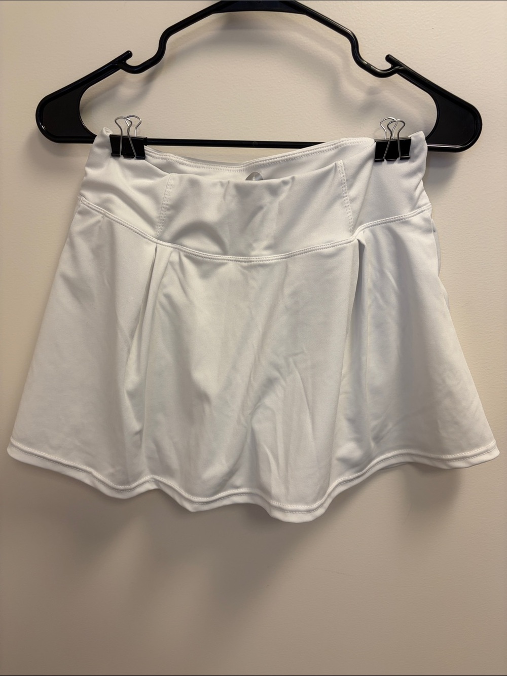 Women's White Circle Skirt with Shorts- Athletic Skater Style